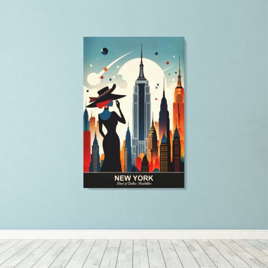 New York: Land van eindeloze mogelijkheden Canvas Afdruk (Insitu (Houten vloer))