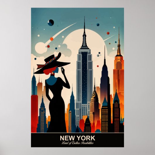 New York: Land van eindeloze mogelijkheden Poster (Voorkant)