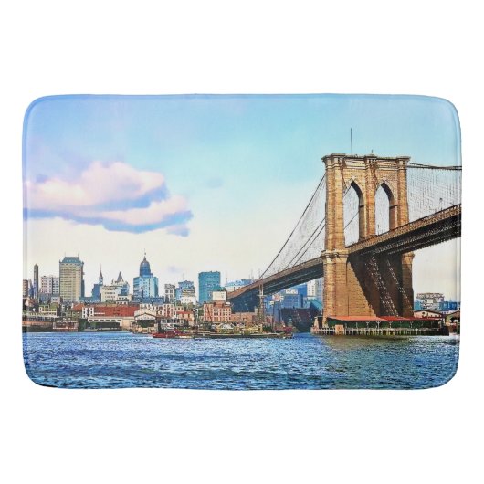 New York-landhoofd van de Brooklyn Bridge Badmat (Voorkant)