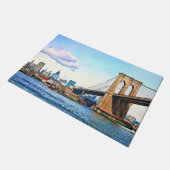 New York-landhoofd van de Brooklyn Bridge Deurmat (Schuin)