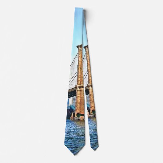 New York-landhoofd van de Brooklyn Bridge Stropdas (Voorkant)