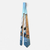 New York-landhoofd van de Brooklyn Bridge Stropdas (Achterkant)