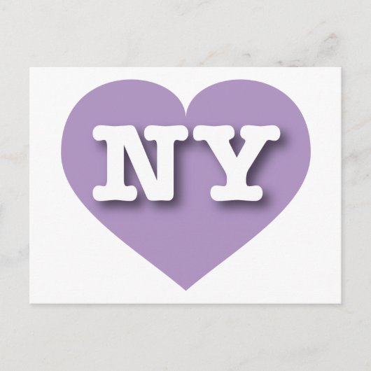New York Lavender Heart - Ik hou van NY Briefkaart (Voorkant)