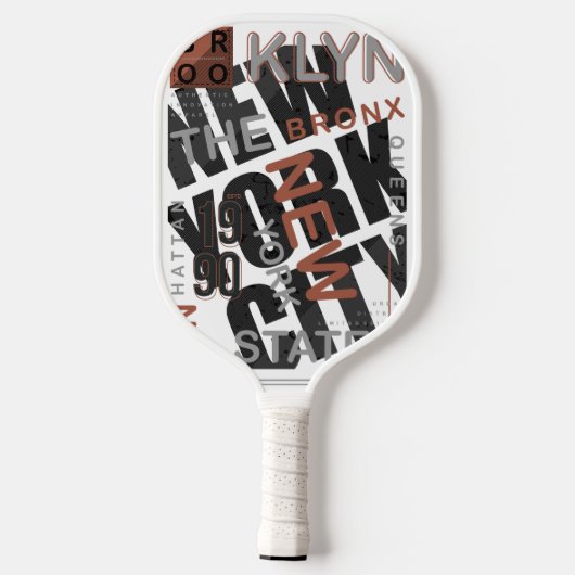 New York Legacy: De stadsdelen in Bold Pickleball Paddle (Achterkant)