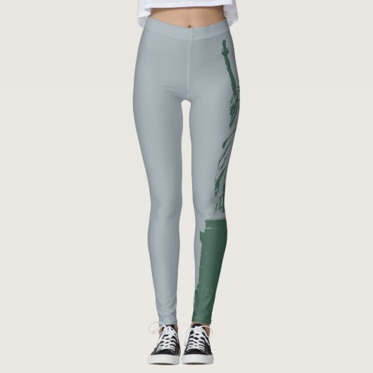 New York Leggings Statue of Liberty Stretchy Pants (Voorkant)