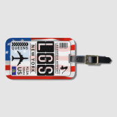 New York LGS Airport Bagagelabel (Voorkant (horizontaal))