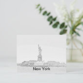 New York Liberty Sketch Briefkaart (Staand voorkant)