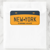 New York Licence Bord, de Empire State Rechthoekige Sticker (Tas)