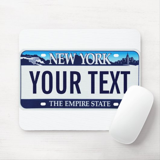 New York licence bord mousepad Muismat (Met muis)