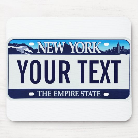 New York licence bord mousepad Muismat (Voorkant)