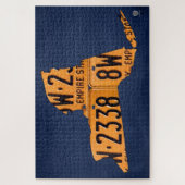 New York License Bord Map Puzzle Legpuzzel (Verticaal)