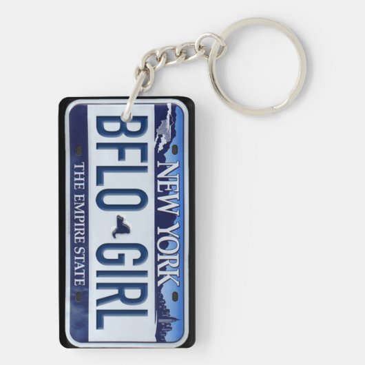 New York License Bord Sleutelhanger CUSTOM (achterkant)