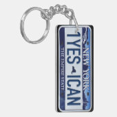 New York License Bord Sleutelhanger CUSTOM (Voorkant Links)