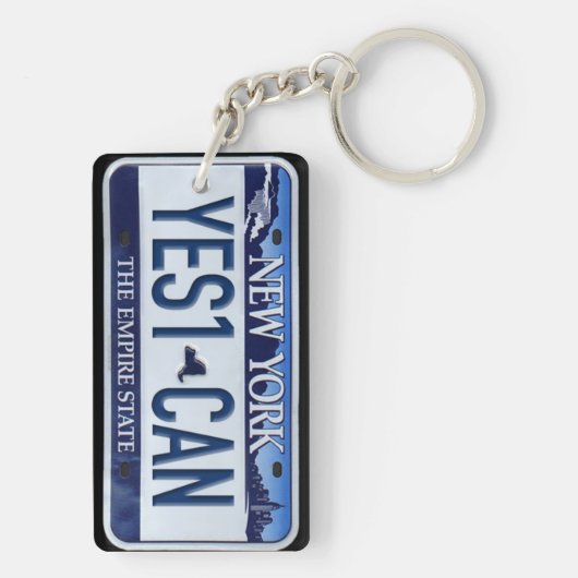 New York License Bord Sleutelhanger CUSTOM (achterkant)