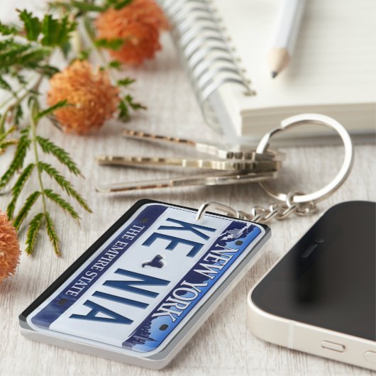 New York License Bord Sleutelhanger CUSTOM (Voorkant Rechts)