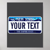 New York License Plate _1  Poster (Voorkant)