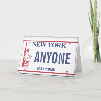 New York Licentie Bord (gepersonaliseerd) Kaart