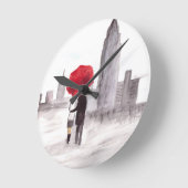 New York liefdespaar rode paraplu verjaardag Ronde Klok (Hoek)