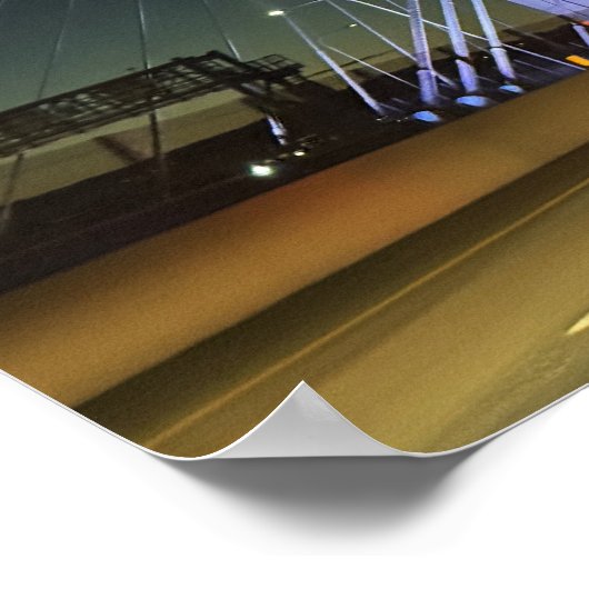 New York Lighted Bridge Poster (Hoek)