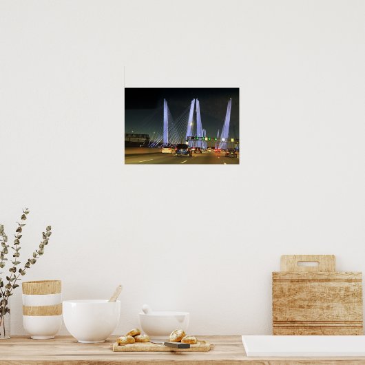 New York Lighted Bridge Poster (Keuken)