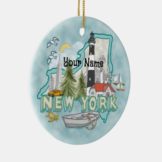 New York Lighthouse Ornament (Rechts)
