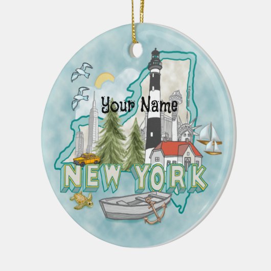 New York Lighthouse Ornament (Links)