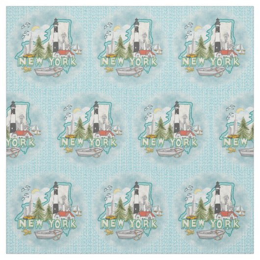 New York Lighthouse Stof (Swatch)
