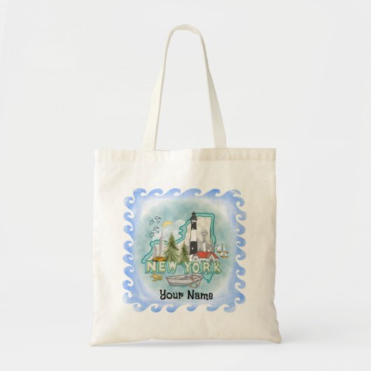 New York Lighthouse Tote Bag (Voorkant)
