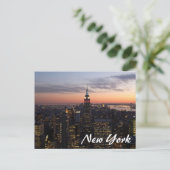 New York Lights Briefkaart (Staand voorkant)