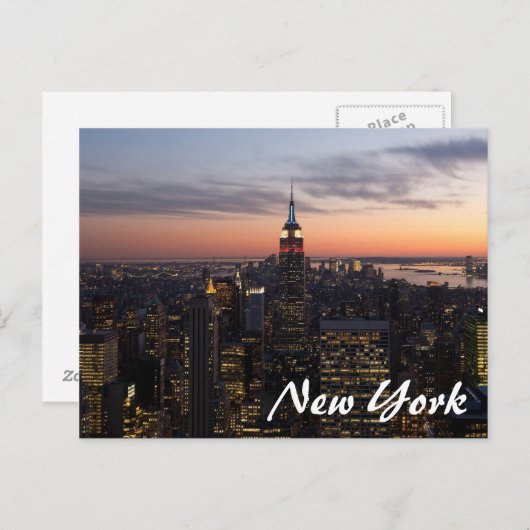 New York Lights Briefkaart (Voorkant / Achterkant)