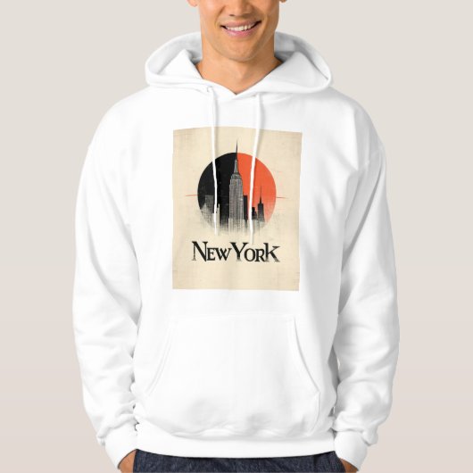 New York Limited Edition – 1960s Style Graphic Hoodie (Voorkant)