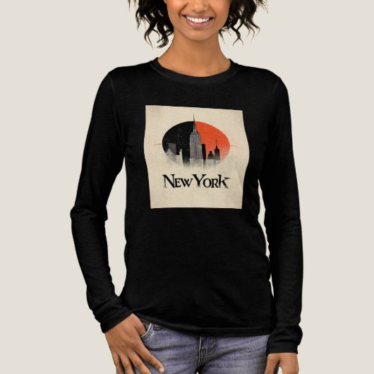 New York Limited Edition – 1960s Style Graphic Tri-Blend Shirt (Voorkant)