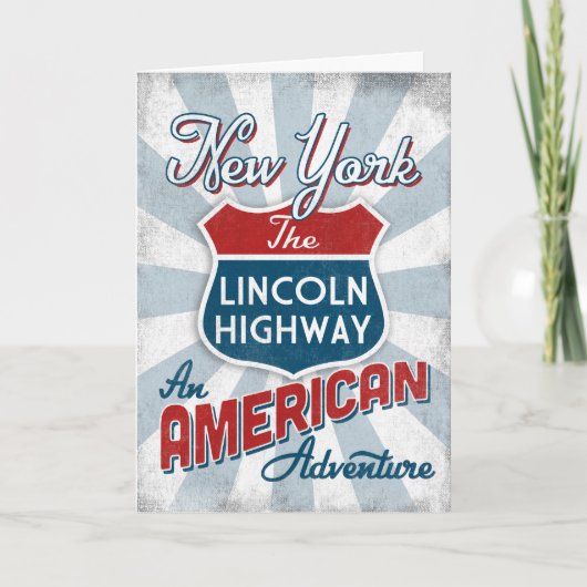 New York Lincoln Highway  Amerika Kaart (Voorkant)