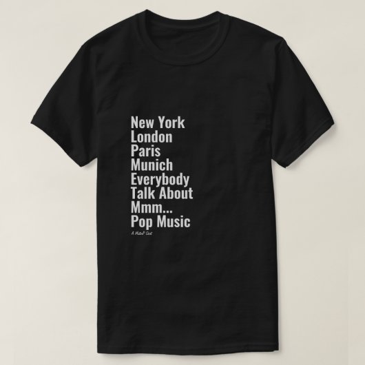 New York Londen Paris München - Een MisterP Shirt (Design voorkant)
