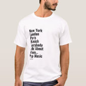 New York Londen Paris München - Een MisterP Shirt (Voorkant)