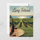 New York Long Island Briefkaart (Voorkant / Achterkant)
