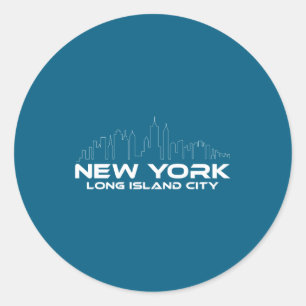 New York Long Island City _1 Ronde Sticker