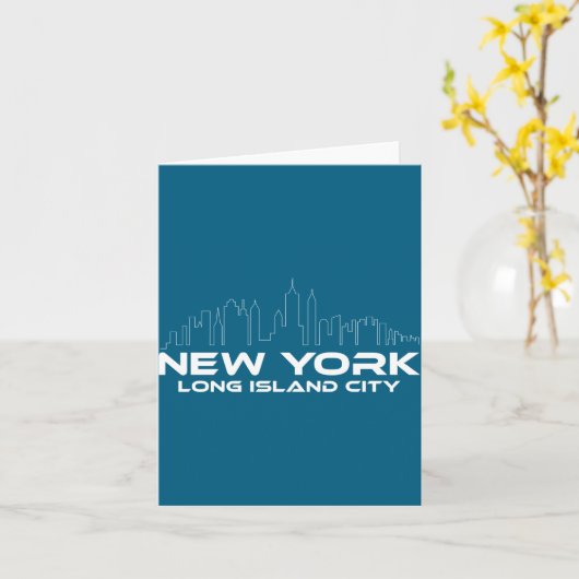 New York Long Island City Kaart (Gele Bloem)