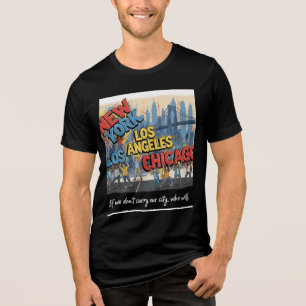 New York - Los Angeles - Draag onze stad Tri-Blend Shirt