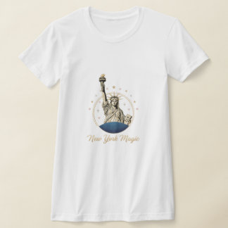 New York Magic T-Shirt - Elegante Vrijheidsbeeld