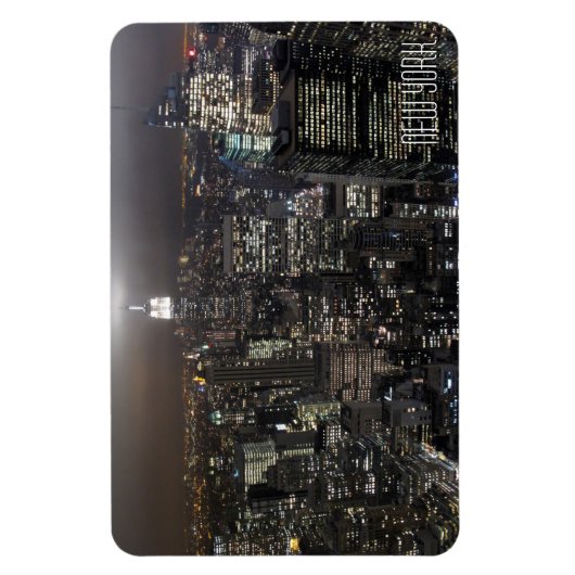 New York Magnet NY City Lights NY Skyline Souvenir Magneet (Verticaal)
