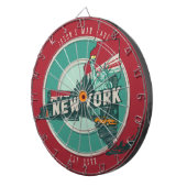 New York Man Cave Custom Naam Est Datum Dartbord (Voorkant Rechts)