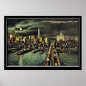 New York Manhattan 1910 Poster (Voorkant)