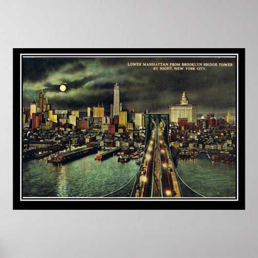  New York Manhattan 1910 Poster (Voorkant)