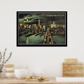  New York Manhattan 1910 Poster (Keuken)