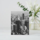 New York, Manhattan Black en White Briefkaart (Staand voorkant)