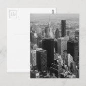 New York, Manhattan Black en White Briefkaart (Voorkant / Achterkant)