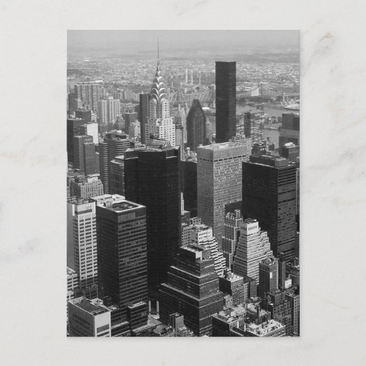New York, Manhattan Black en White Briefkaart (Voorkant)