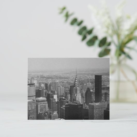New York, Manhattan Black en White Briefkaart (Staand voorkant)