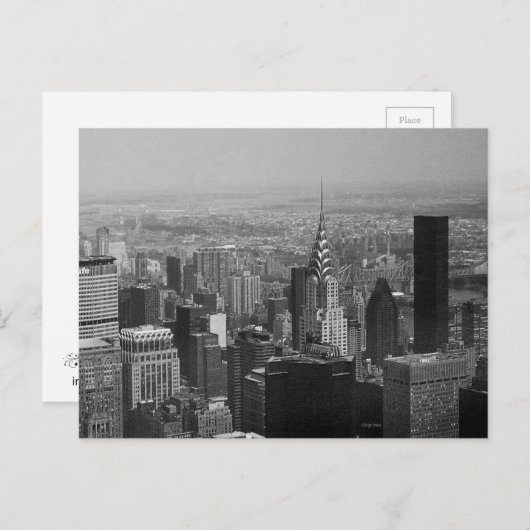 New York, Manhattan Black en White Briefkaart (Voorkant / Achterkant)